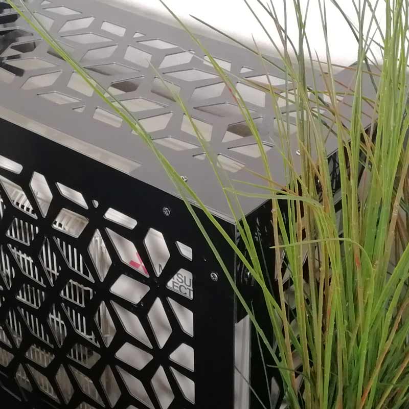 Cache clim en aluminium composite
